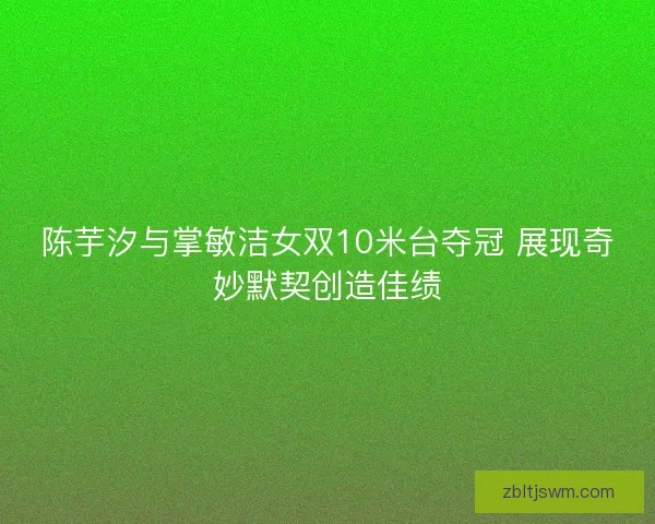 陈芋汐与掌敏洁女双10米台夺冠 展现奇妙默契创造佳绩